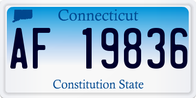 CT license plate AF19836