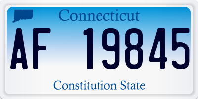CT license plate AF19845