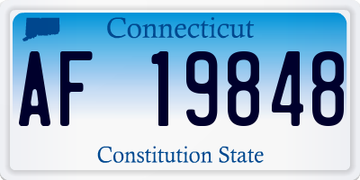 CT license plate AF19848