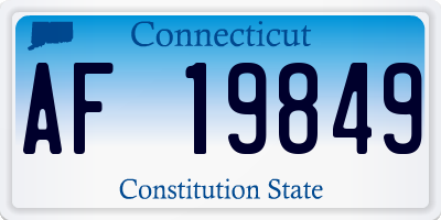 CT license plate AF19849