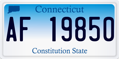 CT license plate AF19850