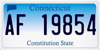 CT license plate AF19854