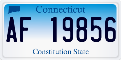 CT license plate AF19856