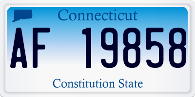 CT license plate AF19858