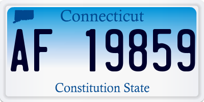 CT license plate AF19859