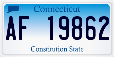 CT license plate AF19862