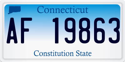 CT license plate AF19863