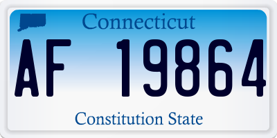 CT license plate AF19864