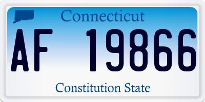 CT license plate AF19866