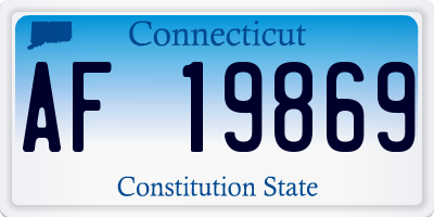 CT license plate AF19869