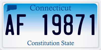 CT license plate AF19871
