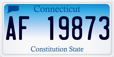 CT license plate AF19873