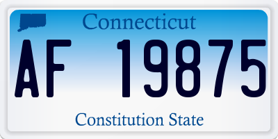 CT license plate AF19875