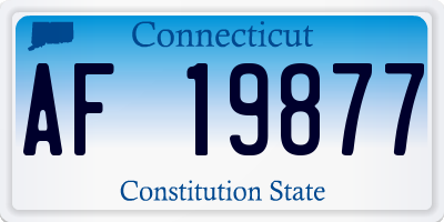 CT license plate AF19877