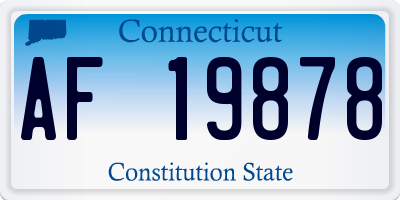 CT license plate AF19878