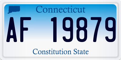 CT license plate AF19879