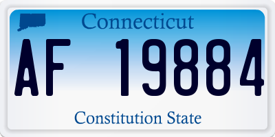 CT license plate AF19884