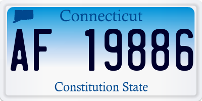 CT license plate AF19886