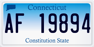 CT license plate AF19894
