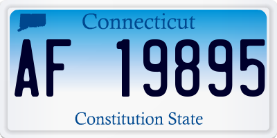CT license plate AF19895