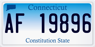 CT license plate AF19896