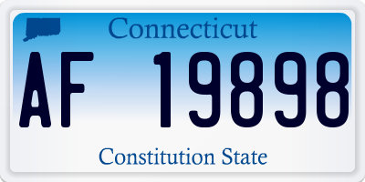 CT license plate AF19898