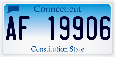 CT license plate AF19906
