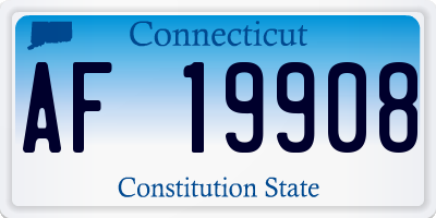 CT license plate AF19908