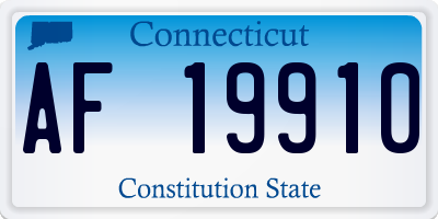 CT license plate AF19910