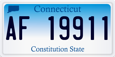 CT license plate AF19911