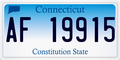 CT license plate AF19915