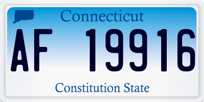 CT license plate AF19916