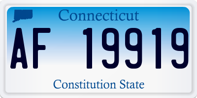 CT license plate AF19919