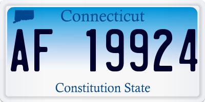 CT license plate AF19924
