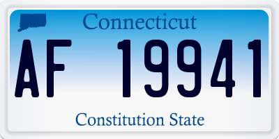 CT license plate AF19941