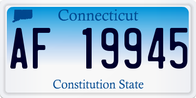 CT license plate AF19945
