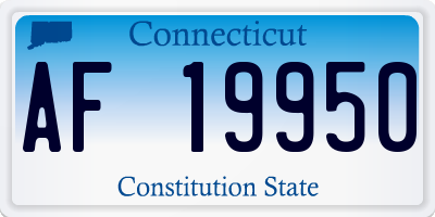 CT license plate AF19950