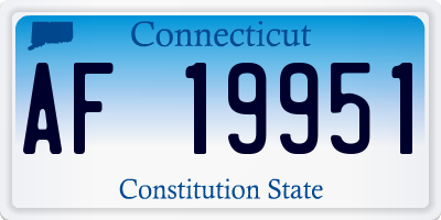 CT license plate AF19951