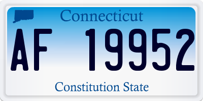 CT license plate AF19952