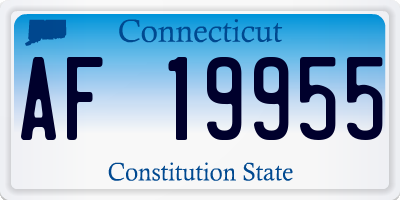 CT license plate AF19955