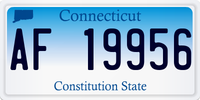 CT license plate AF19956