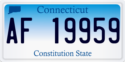 CT license plate AF19959