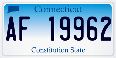 CT license plate AF19962