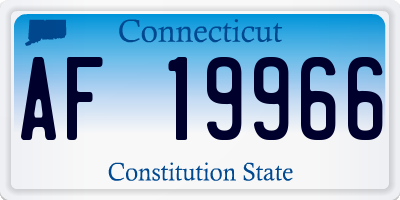 CT license plate AF19966