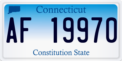 CT license plate AF19970