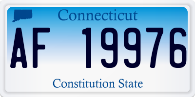 CT license plate AF19976