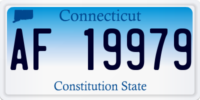 CT license plate AF19979