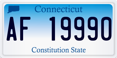 CT license plate AF19990