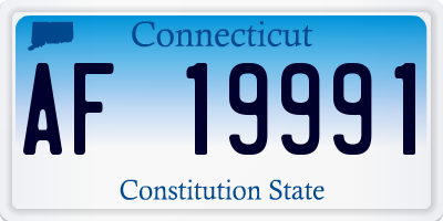CT license plate AF19991