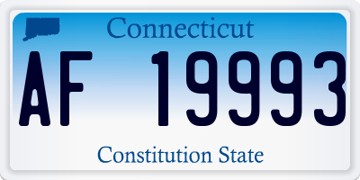 CT license plate AF19993